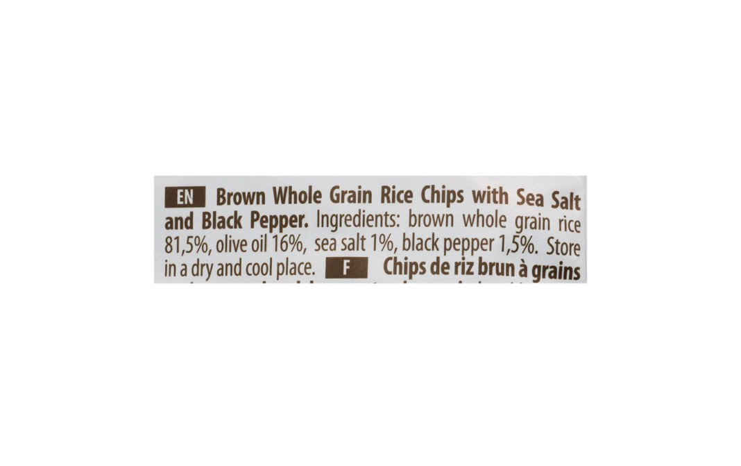 RiceUp Brown Rice Chips Sea Salt & Black Pepper   Pack  60 grams